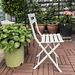 3 Piece Patio Bistro Set Of Foldable Square Table And Chairs_voghion.com
