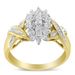 10K Yellow Gold Round And Baguette-Cut Diamond Ring (1/2 Cttw, H-I Color, I1-I2 Clarity)_voghion.com