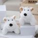 Portachiavi di alta qualità a forma di adorabile cane West Highland Terrier in peluche per borse._voghion.com