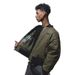 "Vintage Baseball Jacket - 1980s Heavy Washed College Varsity Style Reversible Letterman Coat (Army Green, M-XXXL)"_voghion.com