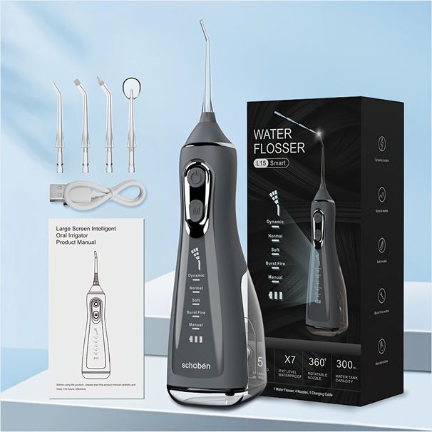 5 Modes Portable Oral Irrigator Pick Water Flosser Dental 360° Rotated Jet For Mouth Washing Machine Cleaning Teeth Thread Flos_voghion.com