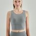 High-strength Yoga Vest For Women, Brushed For A Bare-skin Feel, With Padded Cups And Supportive Design, Fitness Bra With A Beautiful Back,_voghion.com