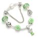 Charm Bracelets Fashion Trend DIY Style Bracelet Green Glass Bracelet Alloy Large Hole Beads Jewelry_voghion.com