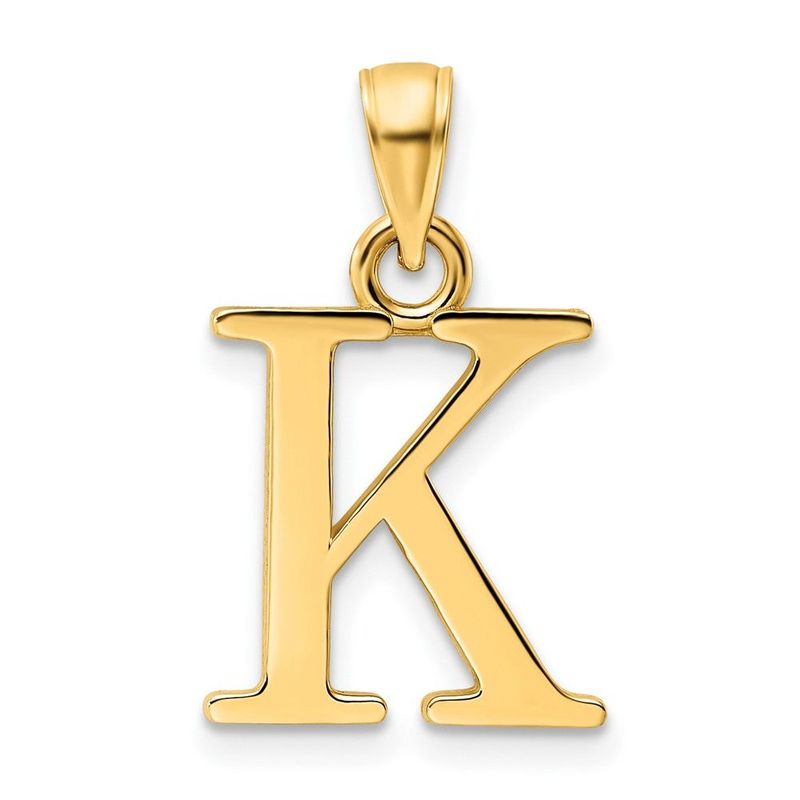 14K Polished Letter K Pendant_voghion.com