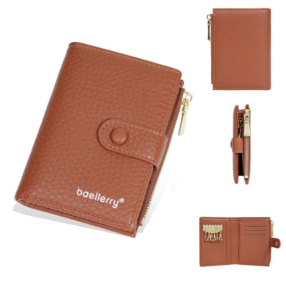 Monetų ir raktų piniginės Naujo stiliaus moteriška piniginė Trumpa madinga užtrauktuku Monetų piniginė Paprasta raktų ir kortelių piniginė Moterims_voghion.com