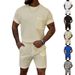 Herren Kurzarm Shorts Zweiteiliger Casual Sports Rundhals Jogginganzug_voghion.com