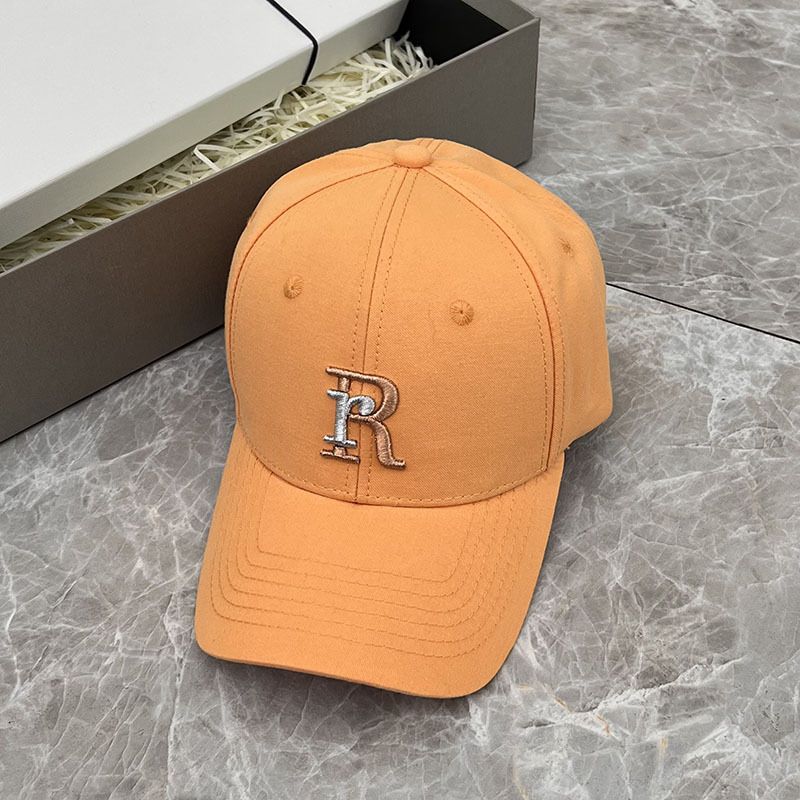 Baseballmütze mit gesticktem R-Buchstaben, für Frühling und Herbst, Freizeit, gebogene Traufe, koreanische Ausgabe, Entenzunge, für Männer und Frauen_voghion.com