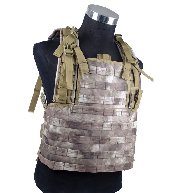 Taktische Weste MOLLE Chest Rig – Leichtes Nylon-Geschirr für Airsoft, Wandern und Outdoor-Abenteuer (Schwarz/Grau/CP/A-TACS, Einheitsgröße)​_voghion.com