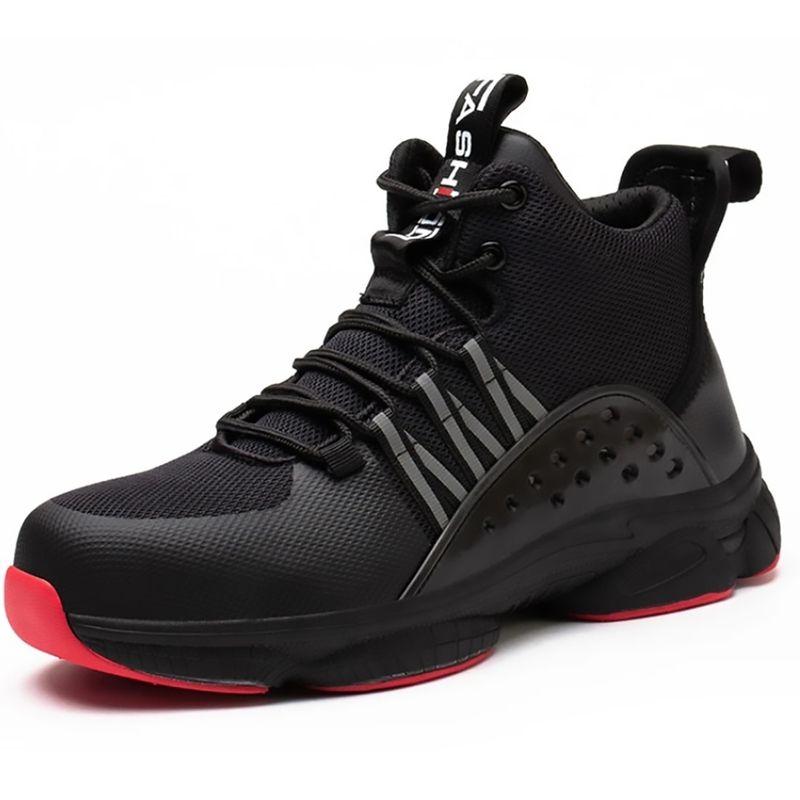 Chaussures de sécurité à bout en acier pour hommes, bottes de travail anti-crevaison, indestructibles, légères_voghion.com