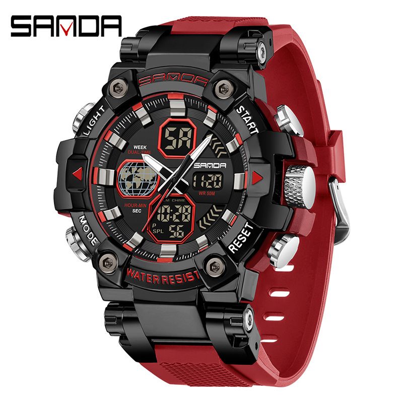 Men's And Women's Sport Watch With Digital Display, Waterproof, Alarm, Stopwatch, Backlight, Multi-Function For Everyday Wear Multi Function Student_voghion.com