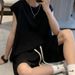 Casual Men's Sleeveless Vest Summer Thin Trendy Top Solid Color Versatile Sports Loose Two-Piece Set_voghion.com