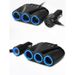 Auto Drei USB Ladegerät Eins Zu Zwei 120W Auto Zigarettenanzünder_voghion.com