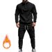 Men's Fleece Tracksuit Set – Winter Warm Zip-Up Hoodie & Jogger Pants (S-XXXL, 8 Colors) | American Casual Style For Gym & Streetwear_voghion.com