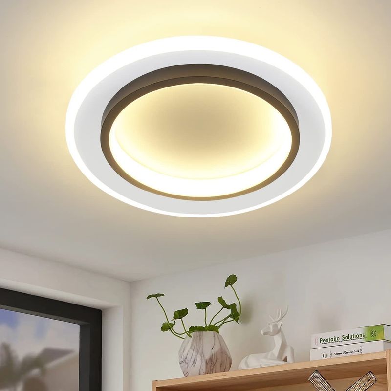 Deckenlampe LED Deckenleuchte Schlafzimmer - 14W Flurlampe 3000K Warmweiß Schlafzimmerlampe Modern Design Wohnzimmerlampe Ø23,5cm Küchenlampe_voghion.com