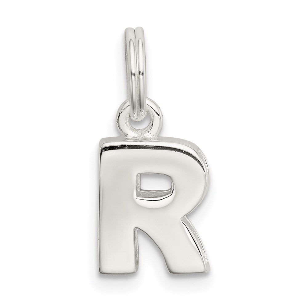 Sterling Silver Letter R Initial Charm_voghion.com