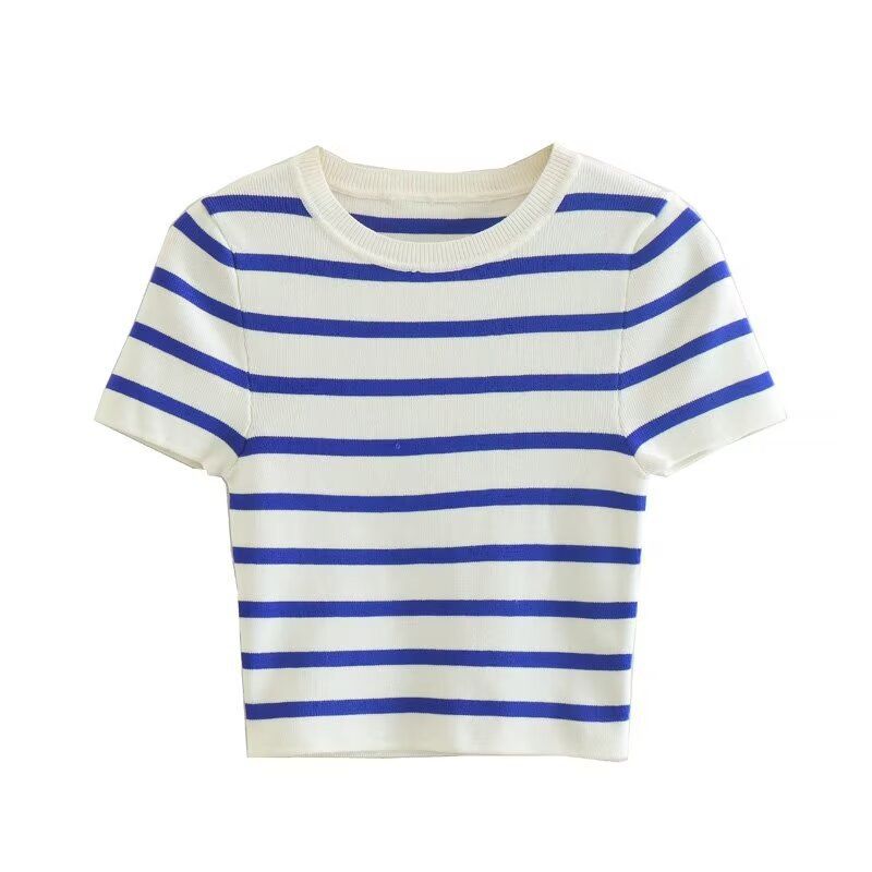 Top corto in maglia bicolore da donna_voghion.com