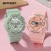Unisex Couple Watches With Luminous Dial - Japanese Movement, 30M Water Resistant, Mineral Glass, Resin Strap, Fashionable Design Student Watch_voghion.com