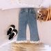 Girls' Autumn Suit Small Fragrance Style Coat Denim Bell Bottoms Spring And Autumn Three-piece Set Tide_voghion.com