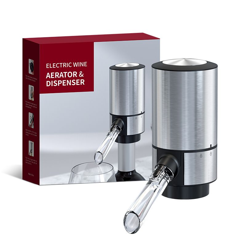 Electric Wine Aerator Dispenser Bar Party Accessories Stainless Steel Intelligent Automatic Decanter Pourer Valentine's Day Gift_voghion.com