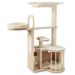 55 Inch Tall Multi-Level Cat Tree With Washable Removable Cushions_voghion.com