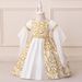 Kleinkind Mädchen Kleidung Muslimischen Kleid Druck Prinzessin Kleid Kinder Kleid Weiß Spleißen Kleid_voghion.com