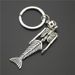 Mermaid Bone Skeleton Alternative Creative Halloween Keychain Keyring Pendant_voghion.com
