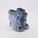 Wind Denim Fish Mouth Square Head Front Buckle Thin Heel And Fashionable Oversized Women's Cool Boots_voghion.com