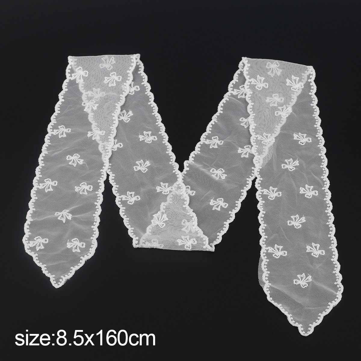 Catena per la vita in pizzo bianco, sciarpa multiuso, accessorio per capelli, nastro ricamato in rete, cintura da fata di celebrità di Internet_voghion.com