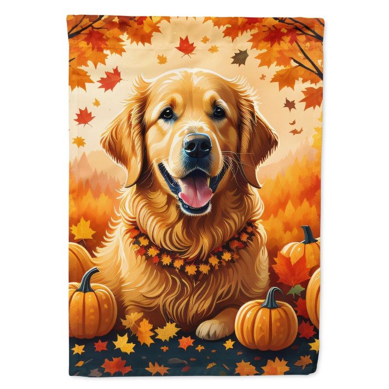 Golden Fall Flag Drative Flower Flag Mailbox Flag Artwork Banner Beds Yard Size Mult Yard Retriever Patio Outside Garden Garden_voghion.com