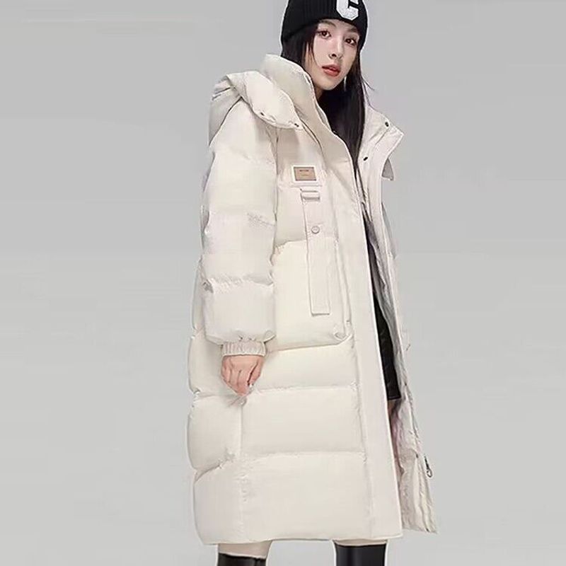 Algodão para baixo para mulheres de inverno em 2023, nova jaqueta quente coreana solta e espessada de comprimento médio_voghion.com