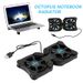 Xinweiqing Octopus Shape Portable Foldable Notebook Laptop Twin USB Fan Cooler Cooling Base_voghion.com