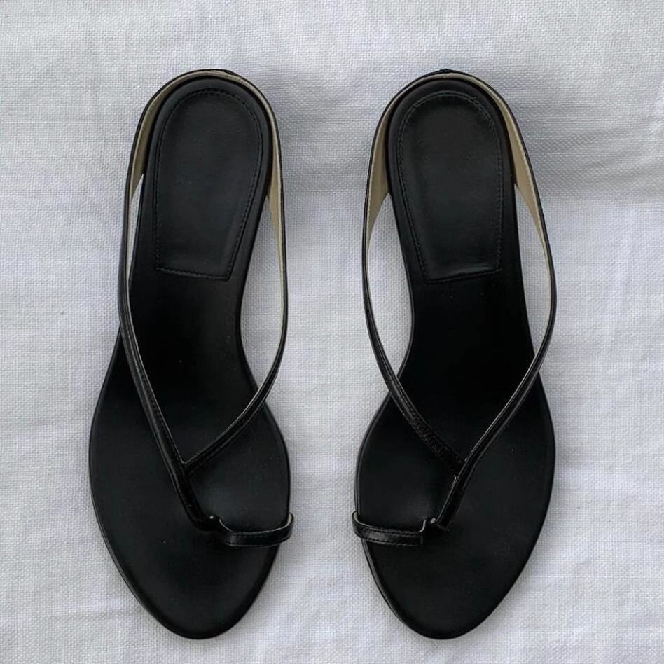 Low Heeled Flip Flops A Niche Design Summer 2025, Versatile With Exposed Toes And Clipped Feet, Suitable For Women's_voghion.com