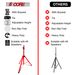 5 Core Speaker Stand Tripod Floor Heavy Duty Adjustable Up to 72 Inch DJ Studio Monitor Stands Pole Mount - SS HD RED BAG_voghion.com