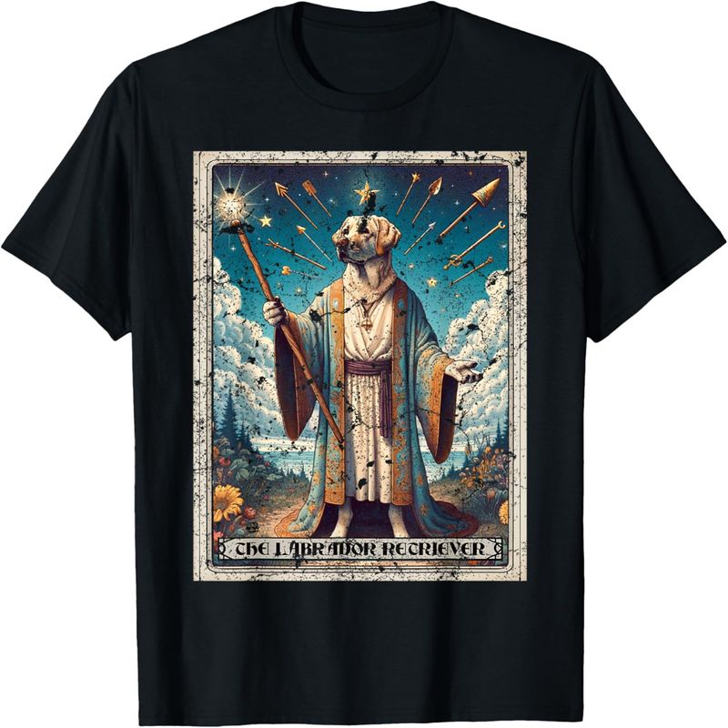 Labradora retrīvera Tarot Card Dog T-krekls._voghion.com