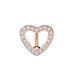Piercing all'ombelico con zircone a forma di cuore, gioielli all'ingrosso online_voghion.com