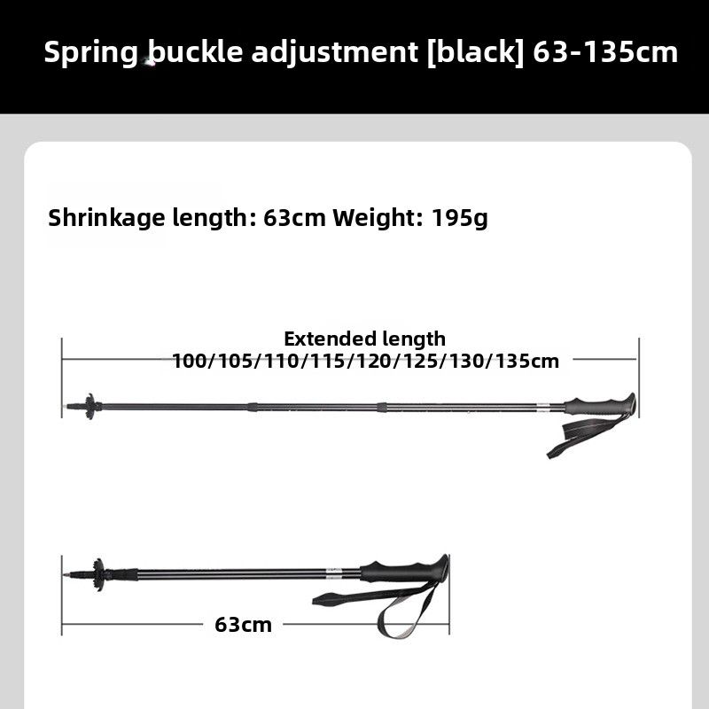 Kuangtu Outdoor Trekking Pole Snap-on Aluminiumlegierung Dreiteiliger Teleskop-Gehstock Klettern Wanderausrüstung_voghion.com