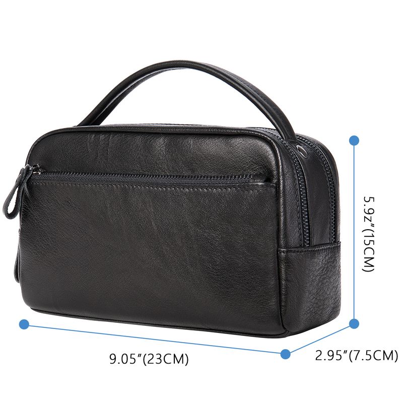 Marant Vintage Crazy Horse Leder Clutch Bag Herren Echtleder Herren Kulturtasche Business Travel Clutch Bag Aufbewahrungstasche_voghion.com