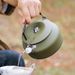 Outdoor 304 Stainless Steel Camping Tea Kettle 1L Coffee Pot With Spout Portable Large Capacity Water Boiler_voghion.com