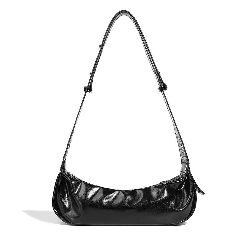 Borsa a tracolla singola con tracolla larga e plissettata di alta qualità Wave, alla moda, Hundred_voghion.com