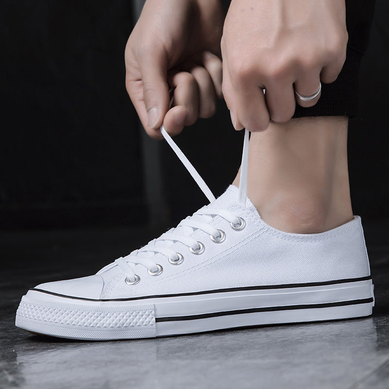 Men's canvas shoes spring and autumn new couple trend Harajuku retro men's casual shoes low top versatile student shoes_voghion.com