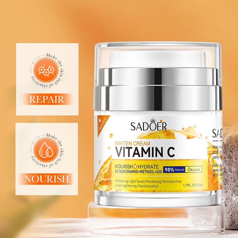 Vitamin C organic skin care whitening moisturizing natural beauty face cream_voghion.com