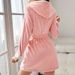 Simple And Comfortable Pink Bathrobe Women's Pajamas Loungewear Large Size Set Can Be Worn Outside_voghion.com