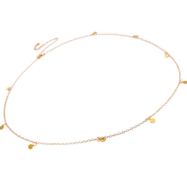 Bohemian Women's Simple Single Layer Bikini Body Metal Round Disc Waist Chain Belt_voghion.com