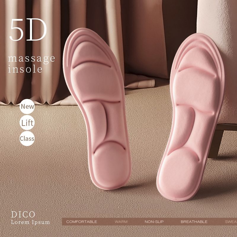 Memory Foam 5D Sport for Shoes Women Men Deodorant Breathable Cushion Running For Feet Care Orthopedic Insoles_voghion.com
