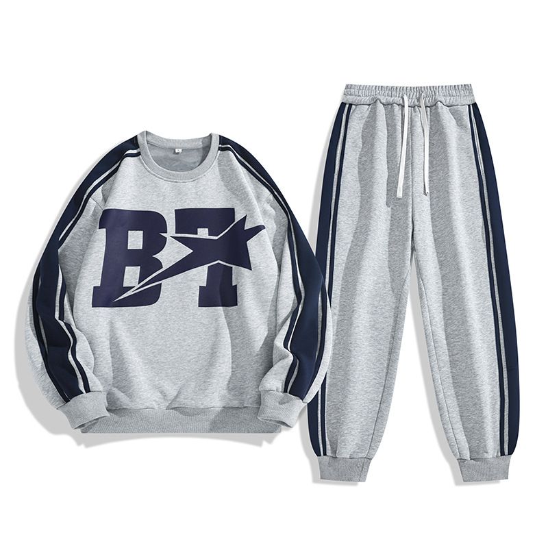 Ανδρικά Ρούχα Ρούχα Άνετο casual ανδρικό αθλητικό μοντέρνο νέο ανοιξιάτικο και φθινοπωρινό σετ με φούτερ και φόρμα σετ δύο τεμαχίων_voghion.com