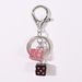 Dice Inlaid Diamond Keychain New High-end Bag Car Gift Pendant Key Ring_voghion.com