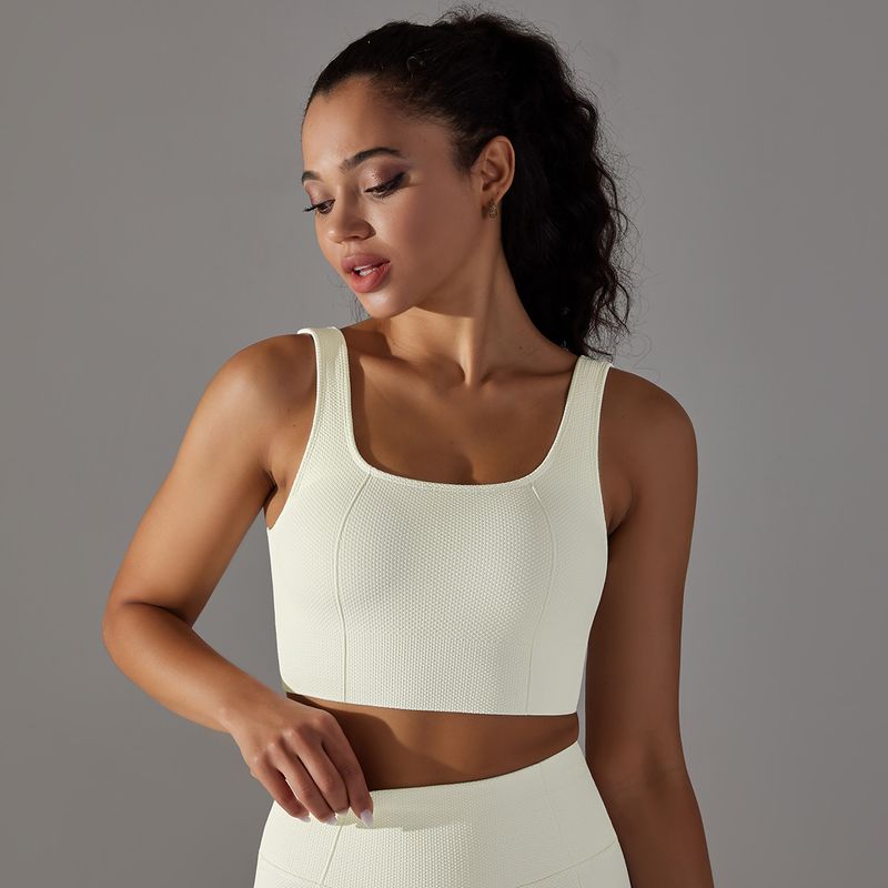 Women's solid color running exercise vest_voghion.com