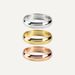 Jednoduchý hladký tříbarevný volitelný prsten pro ženy, měděný pokovený, pravé zlato, minimalistický univerzální prsten s ukazováčkem v studeném stylu_voghion.com