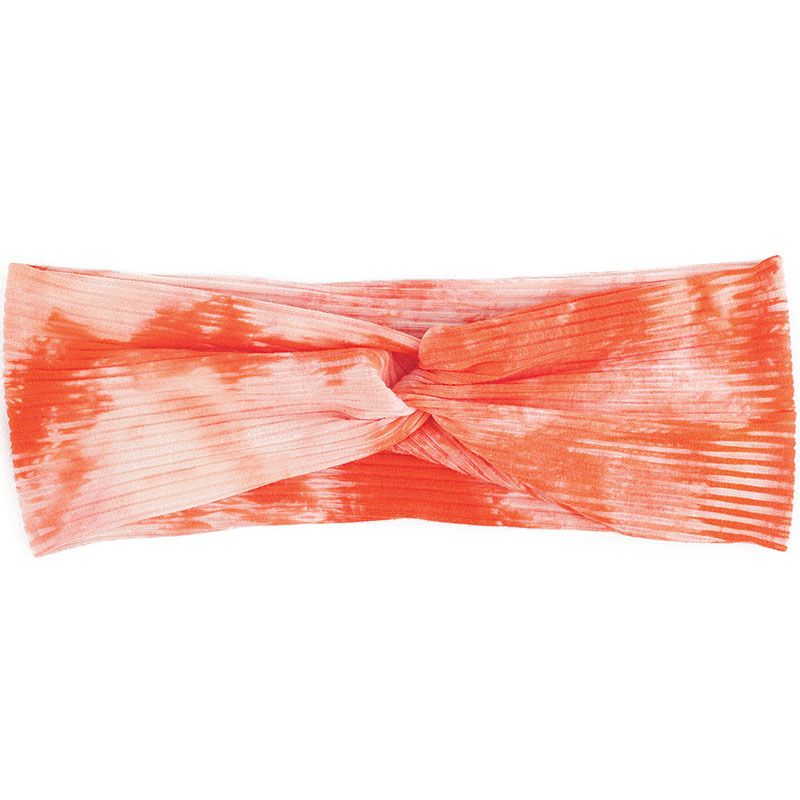 Cravatta incrociata in cotone elastico per esercizi di yoga a coste tinte in cravatta, fascia da donna che assorbe il sudore, foulard_voghion.com