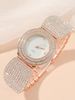 Luxury dial versatile and atmospheric, large rhinestone women's five piece set, gift box, quartz wrist watch_voghion.com